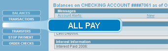 The new location for the All Pay button.